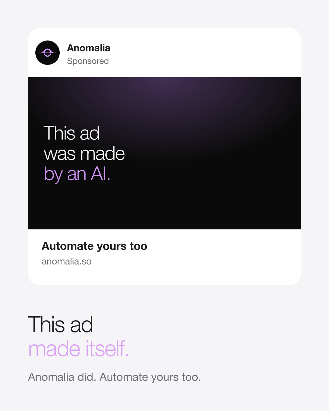 Variant C — the ad inside the ad