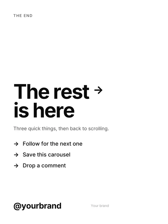 Scheda — Closing slide